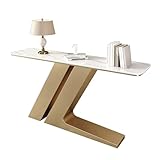 Plateau de table en pierre frittée : Fabriquée avec un matériau en pierre de première qualité, cette table d'entrée présente une surface résistante aux rayures et facile à nettoyer, pour une utilisation quotidienne comme table console ou table de canapé