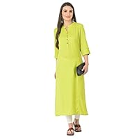 Pistaa’s Women’s Cotton Straight Kurta