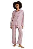 C&A Damen Pyjama Pyjamas Viskose Gepunktet rosa 2XL