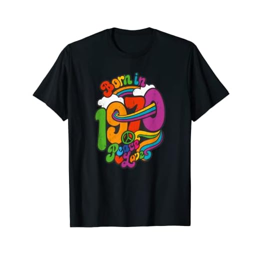 Nacido en 1970 52 cumpleaños Aniversario Hippie Camiseta