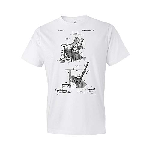 Patent Earth Adirondack Chair T-Shirt, Furniture Maker, Carpenter Gift, Wood Working White