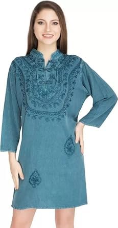 ukal Women's Plus Size Tunic Tops Summer Long Sleeve Round Neck Blouses-Dress Ruffle Flowy-picture-48