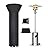 CoverFml Patio Heater Cover with Zipper and Storage Bag,Waterproof Outdoor Heater Covers 420D Dustproof Wind-Resistant Sunlight-Resistant Snow-Resistant Black (89"HX33"DX19"B Round)
