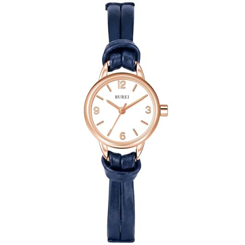 Montre pour femme BUREi analogique cadeau idéal avec bracelet en cuir souple