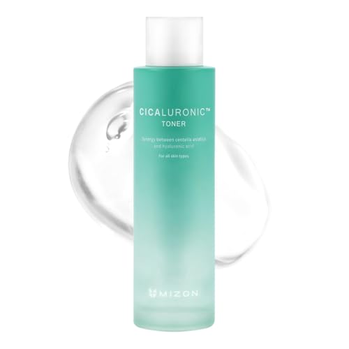MIZON tónico facial con complejo Cicalurónico, centella asiática, ácido hialurónico, cuidado antiarrugas (150ml) (Cicaluronic Toner)