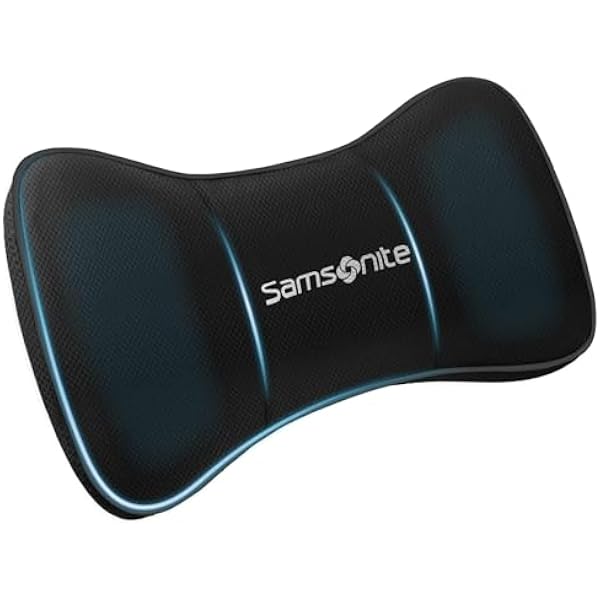 Samsonite Czarna poduszka podróżna SA5248 do samochodu, SUV pomaga złagodzić ból szyi i poprawić krążenie @% czysta pianka z pamięcią kształtu pasuje do większości pojazdów