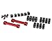 Traxxas TRA8334R Mounts, suspension arms, aluminum (red-anodized) (front& rear)/ hinge pin retainers (12)/ inserts (6)