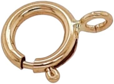 6MM 14K Solid Yellow Gold Spring Ring Clasp Open Ring Made in Italy by CRAFT WIRE - Image 6