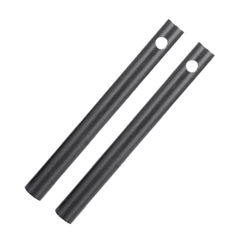 2 Pieces Small Ferro Rod Fire Starter Ferrocerium Rod Drilled Ferrocerium Rod Fire Starter with Toggle Hole for Paracord Bracelet Necklace(Black, 8cm)