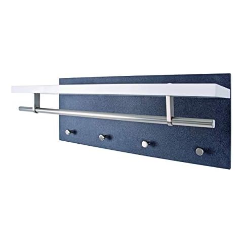 Haku Möbel armario de pared - acero inoxidable blanco, 4 ganchos Cover