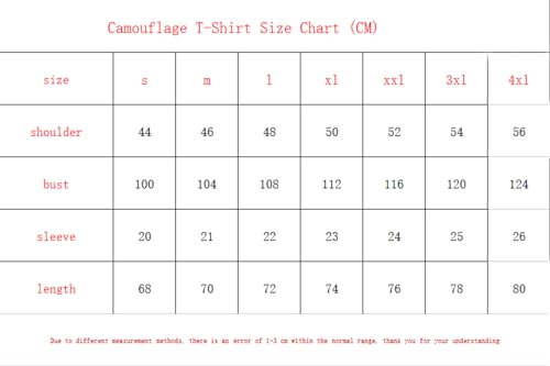 Etconen BLACK-34 Men'S Camouflage T-Shirt Sports Fitness Short Sleeve Military Camo Crewneck Vintage Shirt 5-3X-Large thumb #2