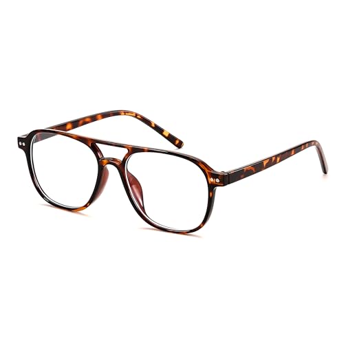 Image of FEISEDY Blue Light Blocking Glasses Women Men Square Computer Lightweight Pilot Glasses Anti Eyestrain & UV Glare B0141