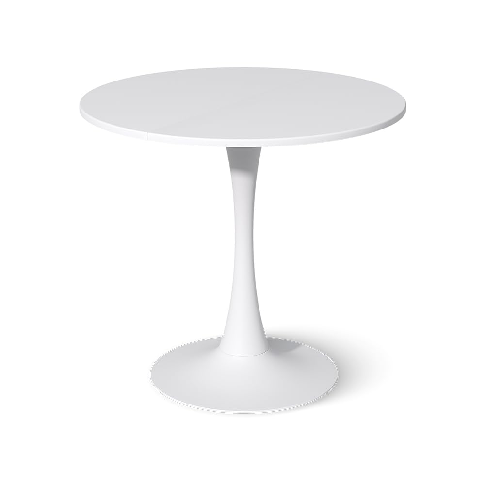 Vicco Mesa de Comedor Carl, Blanco, 80 x 80 cm | ahorra espacio para habitaciones pequeñas y montaje sencillo