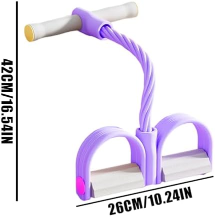 Pedal Direnç Bandı | 6 Tüplü Yoga Germe Halatı - Saplı Fitness Direnç Bantları - Ev, Spor Salonu, Ofis, Egzersiz, Fiziksel, Güç, Antrenman İçin - Görsel 5