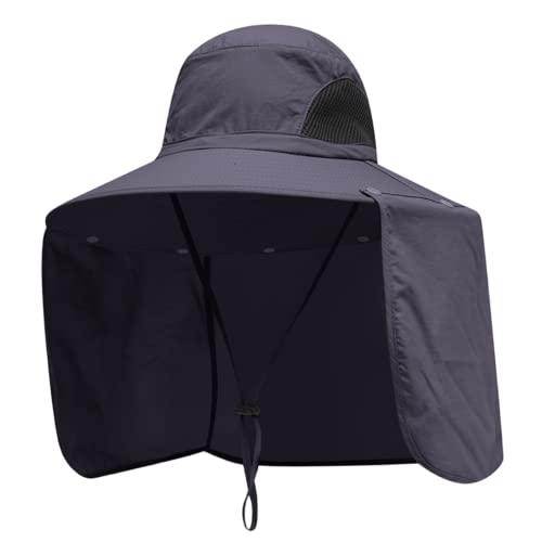 AEIOFU Unisex Fishing Hat Waterproof Wide Brim Bucket Hat Quick Drying UV Protection Outdoor UPF50+ Sun with Neck Flap Fishing for Men Wide Brim Hats