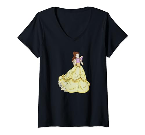T-shirt col V Belle Disney pour le style des fans de la Belle et la Bête