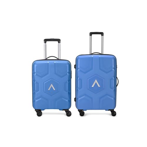 Image of Aristocrat Rock | Set of 2 Trolley Bag, 55+66 Cm, Small+Medium Hardside Luggage | 4 Wheels, Combination Lock | Polypropylene | Suitcase for Travel | 7 Year International Warranty | Ocean Blue