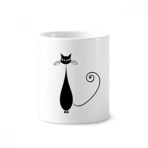 Tasse chat noir en céramique blanche pour bureau ordonné et cocooning