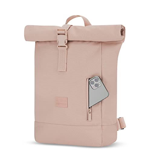 Johnny Urban Rucksack Damen & Herren Klein Rosa - Robin Small - Kleiner Rolltop Daypack mit 12 Zoll Laptopfach - Tagesrucksack für Uni City Business - Wasserabweisend