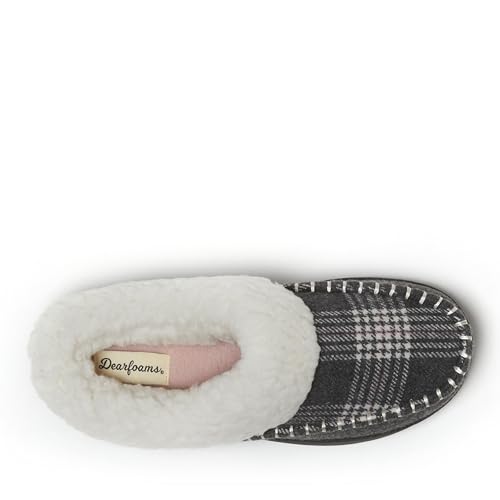 Image of Dearfoams Women's Nyla Felted and Plaid Moc Toe Clog