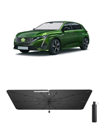 Ruiya Compatibile con Peugeot 308 308SW 2022-2025 Ombrello Parasole Auto Parabrezza, Ombrello Parasole Auto Parasole Ombrello Parasole per Parabrezza Auto Parabrezza Parasole a Ombrello Accessori