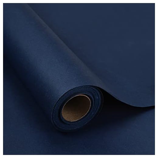 Packanewly Kraft Dark Blue Wrapping Paper - Matte Gift Wrap Paper (17.5 inch x 32.8 Feets, 47.5 sq. ft. ttl) for Shipping, Moving, Arts/Crafts, Table Cover | Bulk