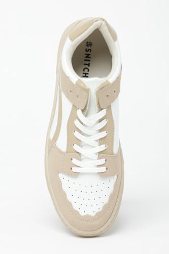 Image of SNITCH Men's Sneakers | Minimalist Design with Perforated Detailing | Premium Synthetic Leather, EVA Insole, TPR Outsole | Casual Wear & Semi-Formal Events