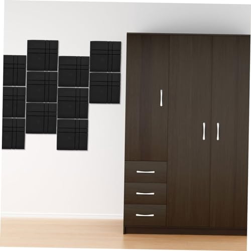 Sosoport 4 paneles acústicos absorbentes de sonido para reducción de ruido, autoadhesivos, para estudio, dormitorio, Ktv y espacios de grabación miniatura 4