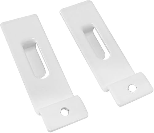 Miniatura 3 de Ganchos de pared de una sola muesca, color blanco, juego de 2 piezas