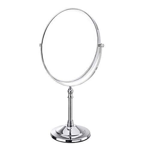 Makeup Mirror | Magnifying Mirror Makeup | Double Side Magnification | Tabletop Vanity Hand Mirrors Stand | 5X and 1X| for Bathroom/Hotel/Living Room/Bed Room(Men & Women-Silver)-image-16