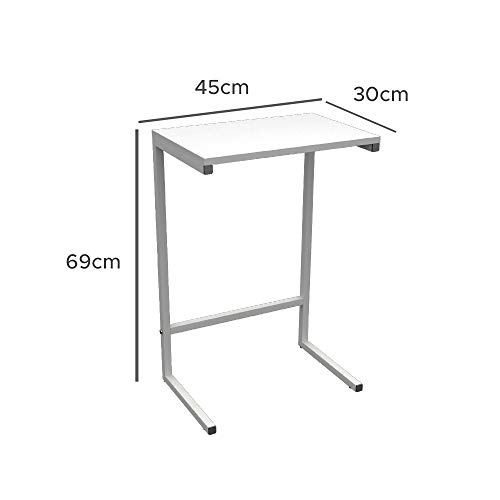 Mesa de Apoio Lateral Sofá para Estudos Trabalho Lazer Aço