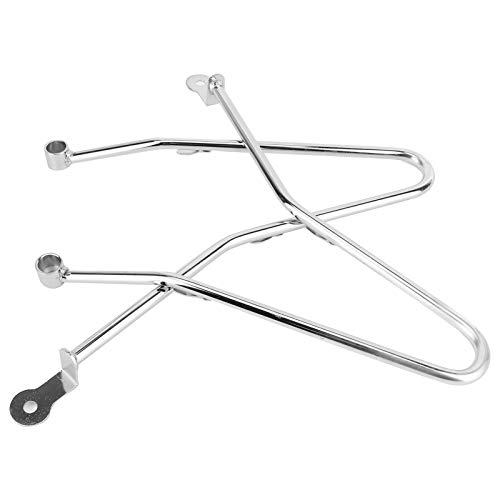 Soportes de montaje universales para alforjas de motocicleta con barra de soporte lateral y protector compatibles con Triumph Bonneville T100 900 (Sliver, Metal) miniatura 4