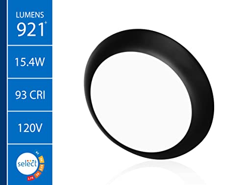 Image of NICOR Lighting RSD Selectable 5 /6 in. Black Surface Mount LED Downlight (RSD561120SBK)