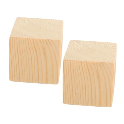 LALAFINA 2Pcs Heavy Duty Wooden Bed Risers Height Furniture Elevators for Couch Sofa Table Chair Cabinet Sturdy and Durable Wood Risers for Use