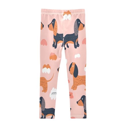 Bolaz Toddler Girls Leggings Printed Yoga Pants Leggings Cute Seamless Pattern with Dogs for Kids2