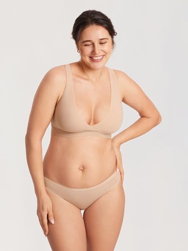 Image of MOMANDA Crossover Nursing Bras for Breastfeeding | Racerback maternity sleep bralettes, Wireless, Comfy, For women