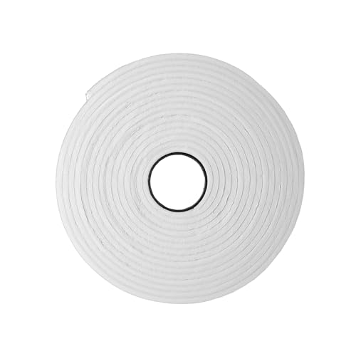 Image of M-D Building Products 2733 M-D 0 High Density Closed Cell Self-Adhesive Foam Tape, 17 Ft L X 3 /8 in W 3 /16 in T, PVC, White (Pack of 12)