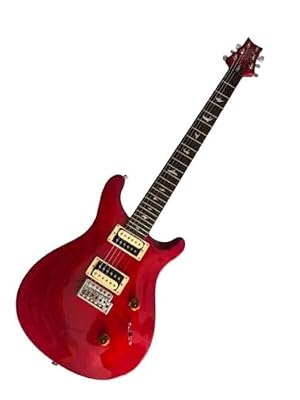Solid Body Electric Guitars, Dual Humbucker & Tremolo Bridge, Ambidextrous Guitarra Electrica for Stage & Studio, Mahogany & Rosewood, 6-String Translucent Red