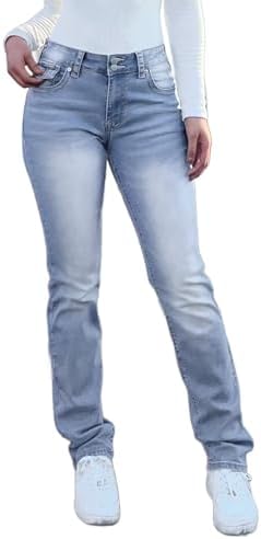 Flamingals Bootcut Jeans for Women Stretchy Mid Rise Double Butto...
