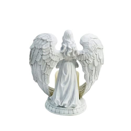 Bougeoir Ange Verre Transparent – Photophore Chauffe-Plat Forme Ange, Décoration Noël Mariage Jardin, Vase Fleurs Ou Terrarium