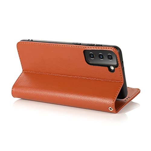 Capa carteira para Samsung Galaxy S21/S21 Plus/S21 Ultra, capa protetora flip de couro premium com a