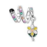 Magical Pen and Blooming Flower Beads Charm, Charm for Bracelet, Compatible with Pandora Bracelet, Gift Box Packaging