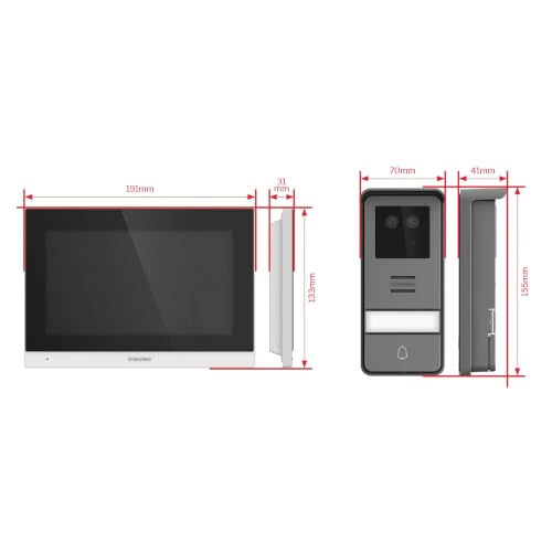 Visiophone filaire connecté à reconnaissance faciale Thomson Smart Face Thomson 512278 - vue 8