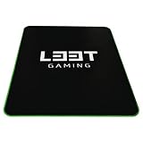 L33T Gaming Bodenschutzmatte für Gaming- und Bürostühle, Schreibtischstuhl Unterlage zum Schutz von Fußboden und Teppich, rutschfeste Unterlage für besseren Stuhlgriff, 120 x 99 cm, Schwarz