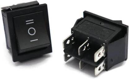 GoBagee® Black Rocker Button switch DPDT 3 Position ON-Off-ON 16A 250VAC / 20A 125VAC 6 Pi heavy duty Rocker Power Switch PACK OF (4) (B091P21JY2) Amazon Price History, Amazon Price Tracker