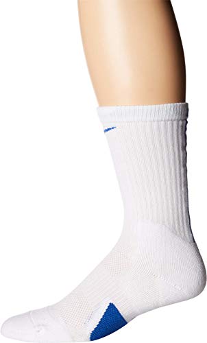 Nike Elite Basketball Crew Socks Medium (Fits Men Size 6-8, Women 6-10) White, Royal SX7626-100
