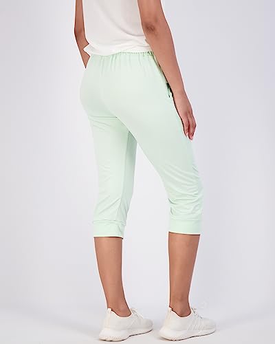 3 Pack: Womens Soft Capri Jogger Women Running Bottoms Capris Running Sports Yoga Lounge Active Ladies Warm Sweatpants Joggers Pants Casual Athletic Pockets Summer Yoga Cropped Cuffed - Set 7, S #TOP2