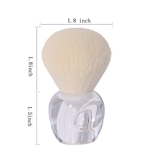 Unimeix Nail Dust Brush Round Head Nail Art Dust Powder Remover Cleaner Brush Or Acrylic Uv Gel Nail Arts Kabuki Nail Brushes For Cleaning (Transparent ) #TOP1