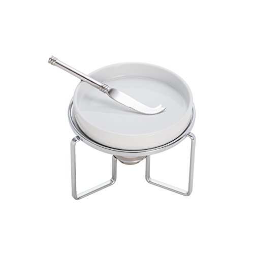 Réchaud para Queijo de Aço Inox com Faca Rojemac Branco