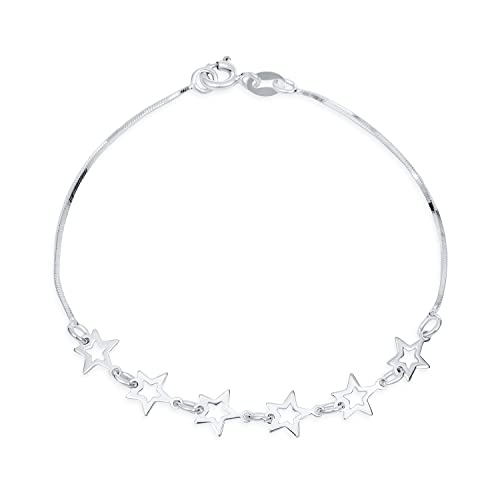 Cadeau anniversaire ado fille : bracelet étoiles argent porte-bonheur avec écrin